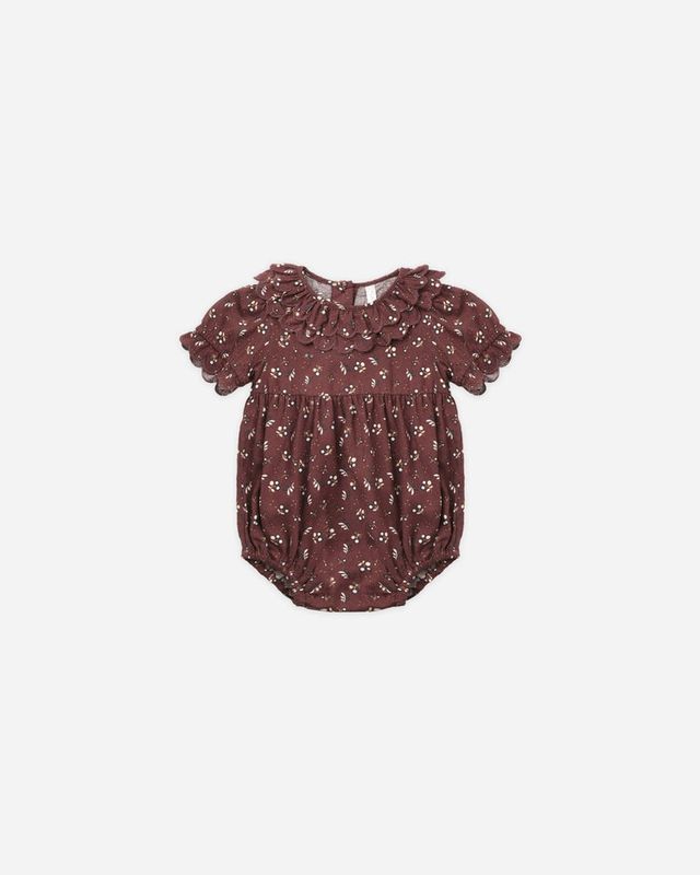Rylee + Cru Liv Romper in Harvest Berry