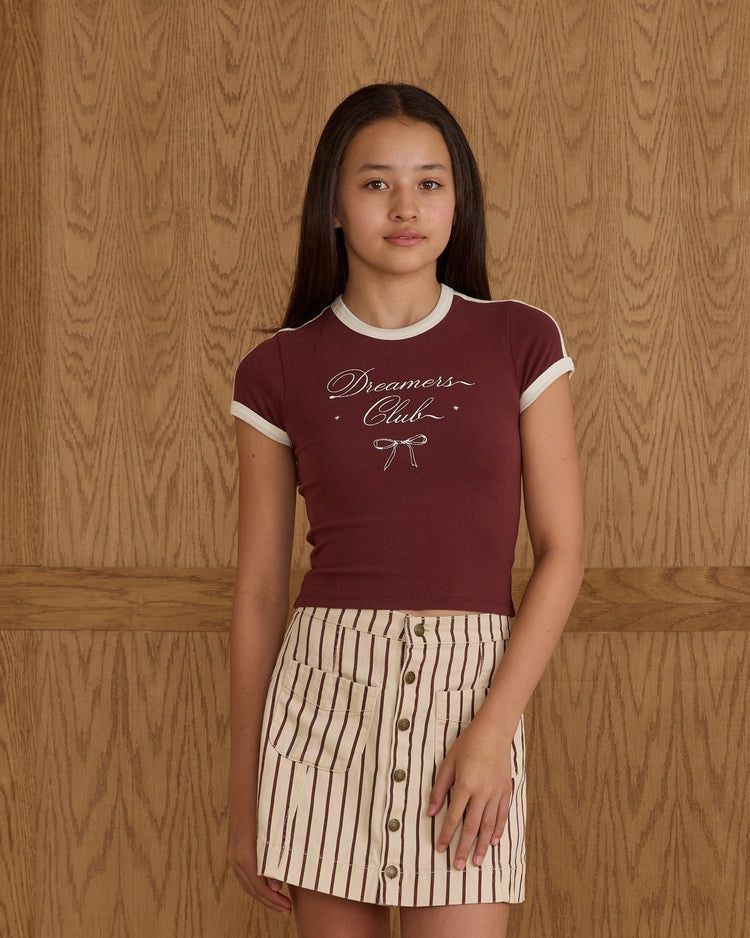 Rylee + Cru Teen Baby Tee in Dreamers Club, Size: 10