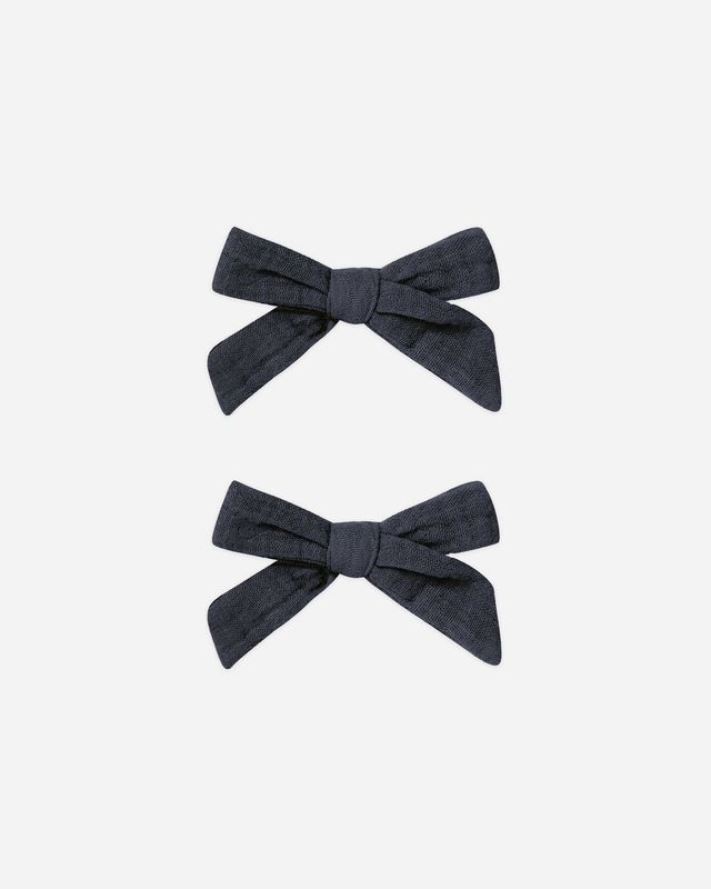 Rylee + Cru Bows, Set Of 2 in Navy