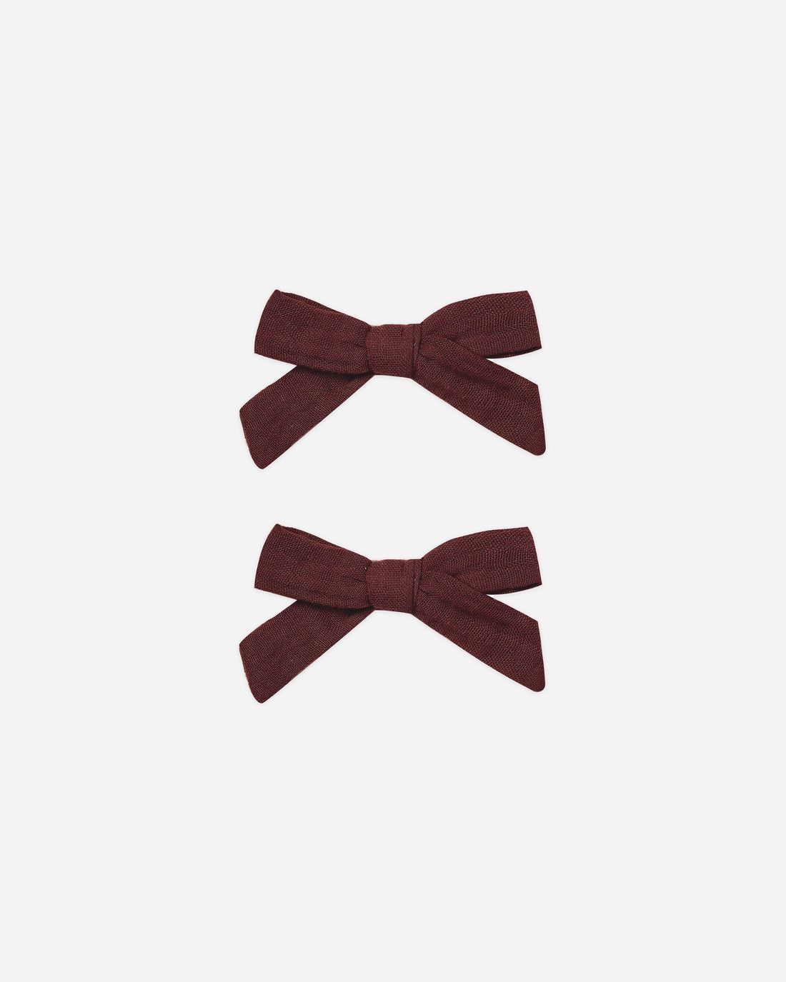 Rylee + Cru Bows, Set Of 2 in Burgundy