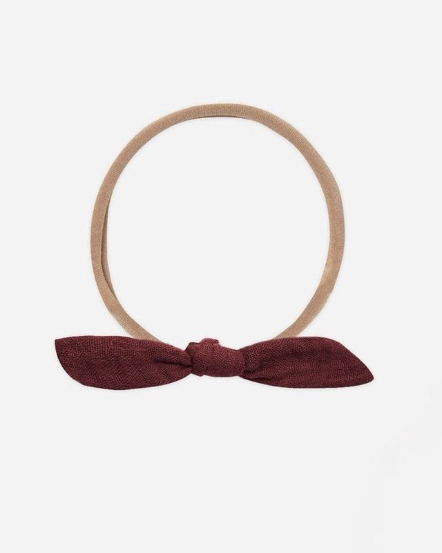 Rylee + Cru Little Knot Headband in Burgundy
