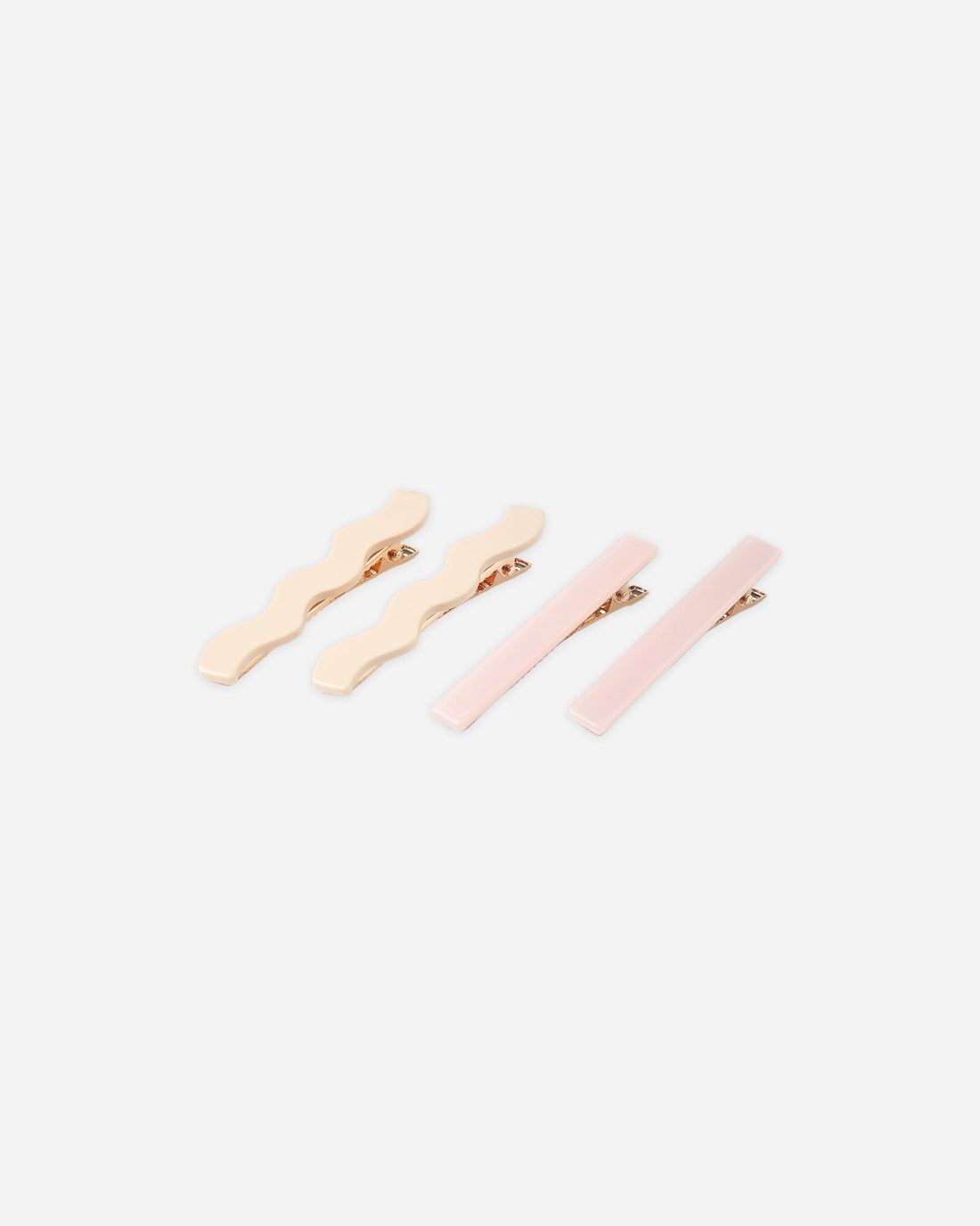 Rylee + Cru Wavy Clip Set in Blush &amp; Natural