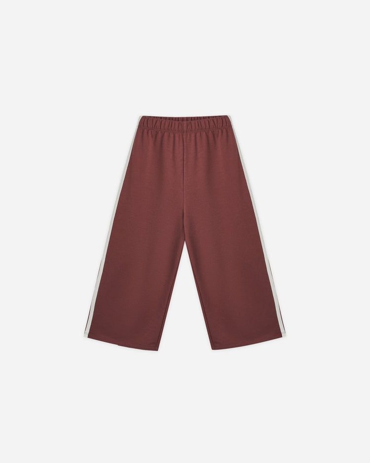 Rylee + Cru Track Pant in Burgundy, Size: 2-3y