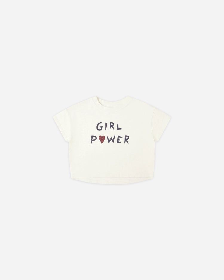 Rylee + Cru Boxy Tee in Girl Power, Size: 2-3y