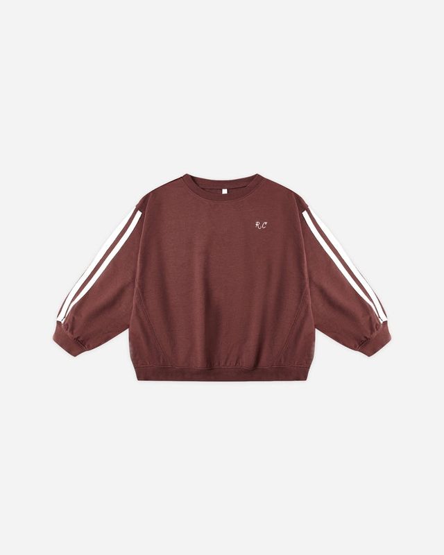 Rylee + Cru Oversized Sweatshirt in Burgundy