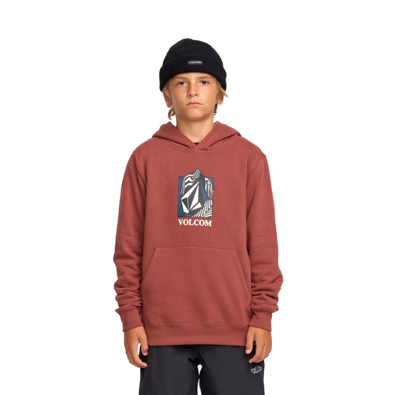Volcom Youth Essential Hoodie in Henna