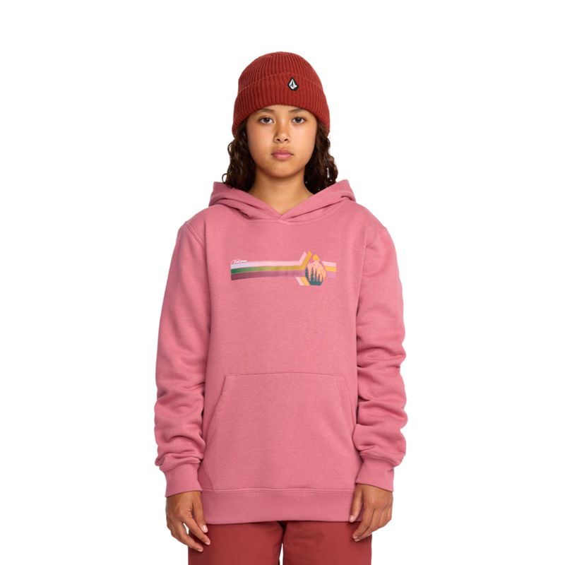 Volcom Youth Essential Hoodie in Mesa Rose