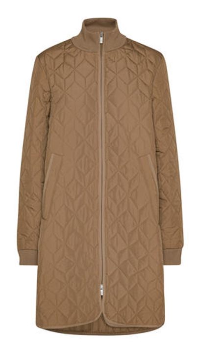 Padded Quilt Coat in Mocca, Size: 34
