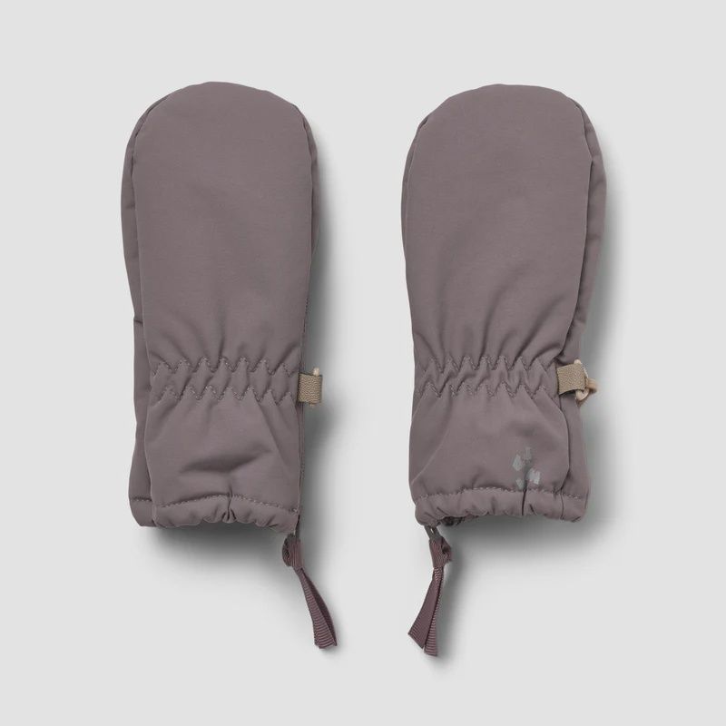 Wheat Technical Mittens Zipper in Purple Stone