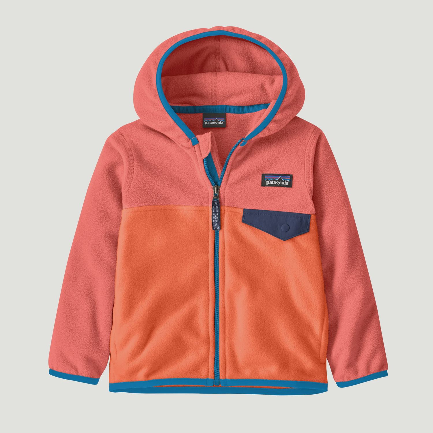 Baby Micro D Snap-T Jacket in Orange Peel, Size: 12-18m