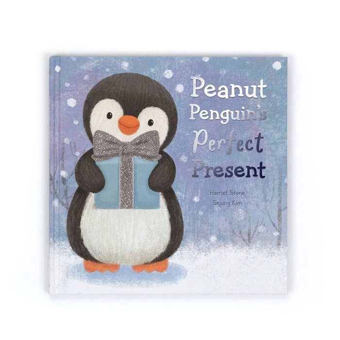 Jellycat Peanut Penguin&#39;s Perfect Present Book