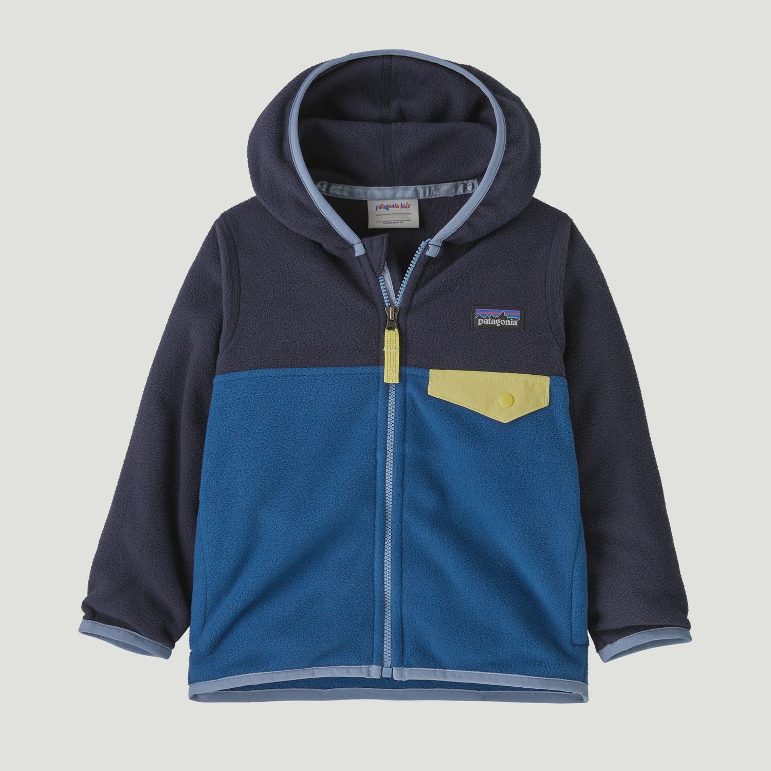 Baby Micro D Snap-T Jacket in Cement Blue, Size: 3-6m
