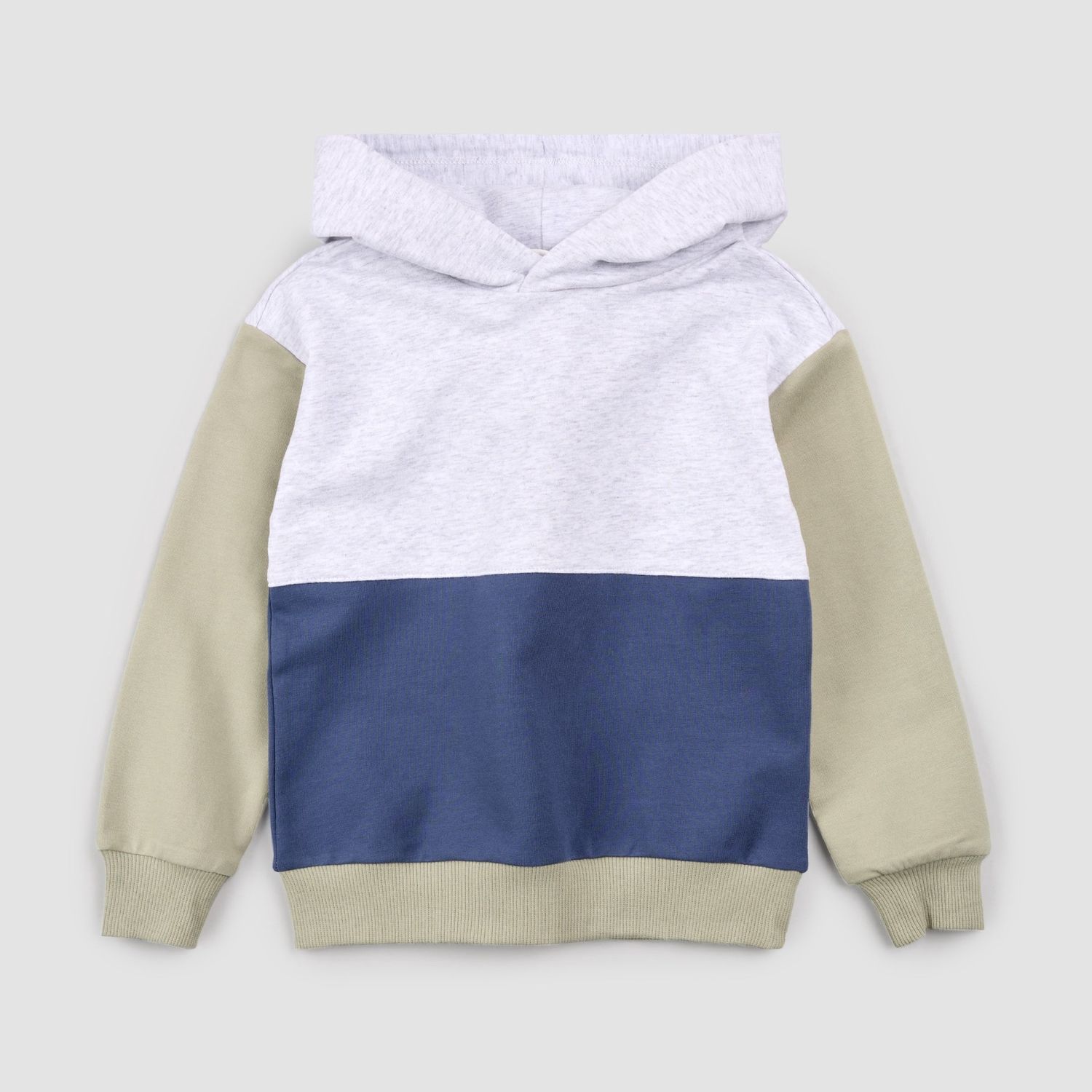 Miles Blue Color Block Hoodie, Size: 2