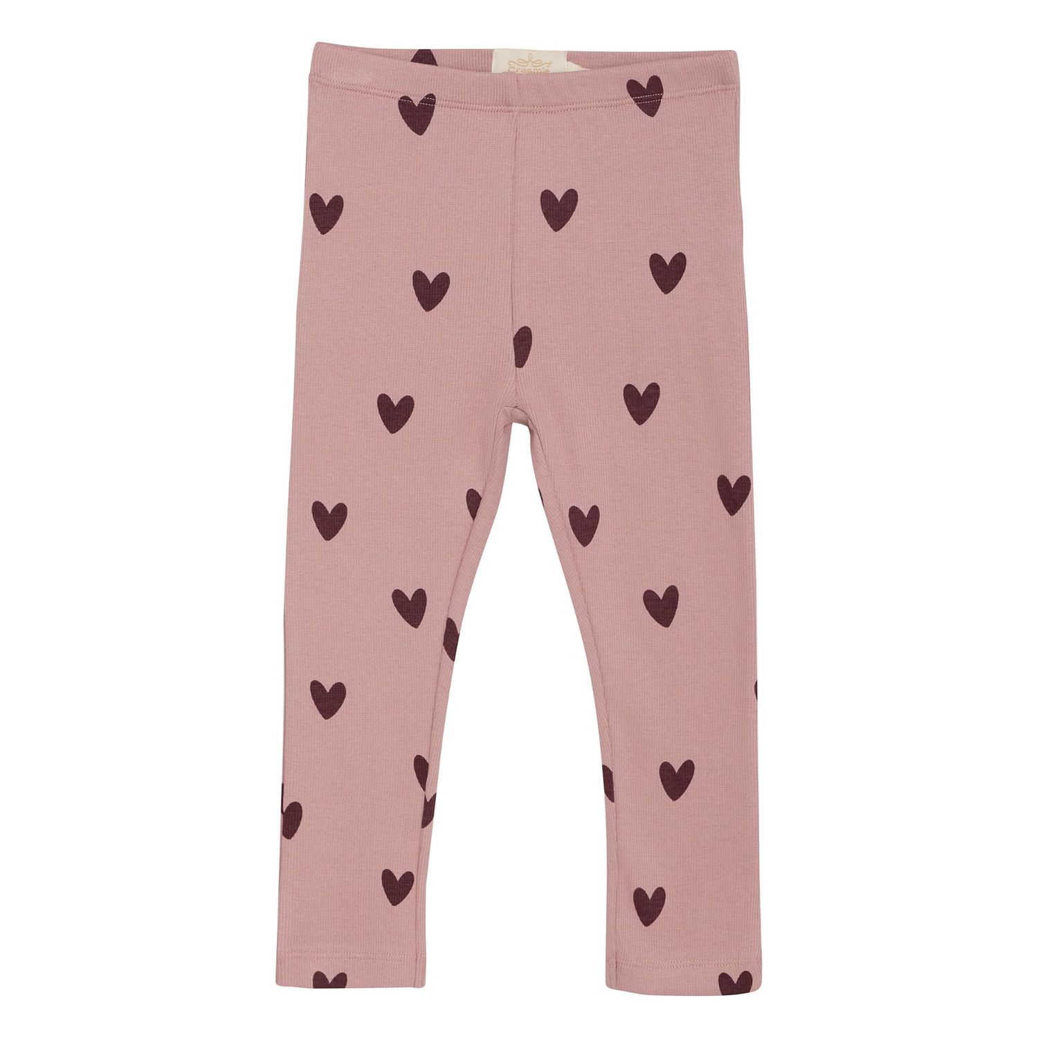 LEGGINGS RIB PINK HEARTS, Size: 2y