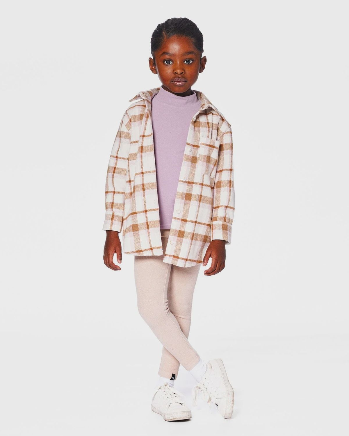 Girls Rib Leggings/Nougat