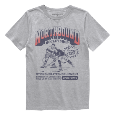 Northbound Kids Hockey Shop T-Shirt/Grey Heather