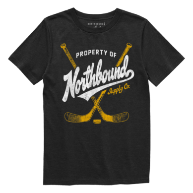Northbound Kids Hockey Sticks T-Shirt/Black
