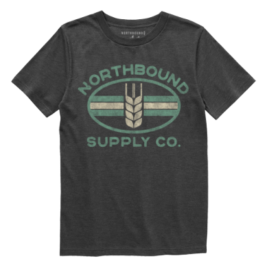 Northbound Kids Prairie Wheat T-Shirt/Charcoal Heather
