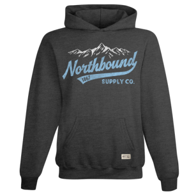 Northbound Kids Mountains Hoodie/charcoal heather