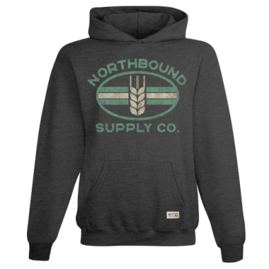 Northbound Prairie wheat Hoodie/charcoal heather