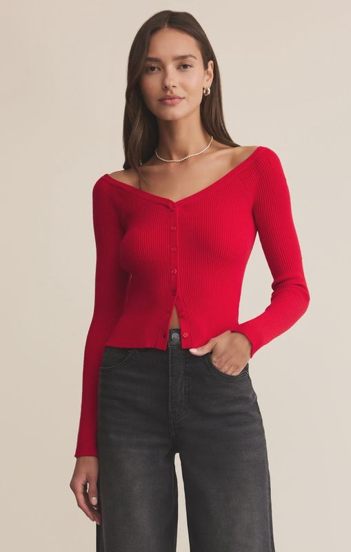 Z Supply Jovy Sweater in Festive Red