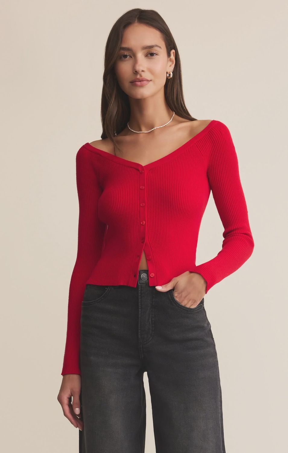 Z Supply Jovy Sweater in Festive Red, Size: XS