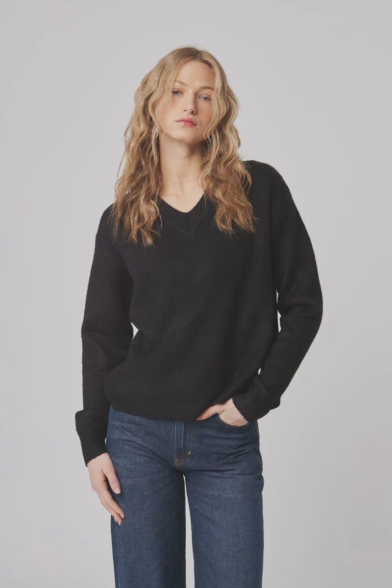 John &amp; Jenn Charlie Sweater in Caviar, Size: XS