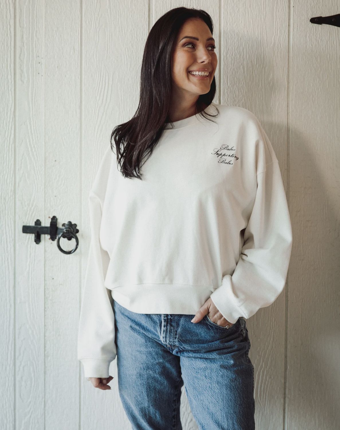 Brunette The Label/BSB Perfect Crew/Cream w Black