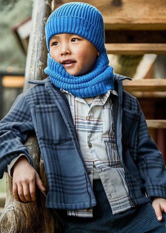 Mayoral Check Jacket - Blue