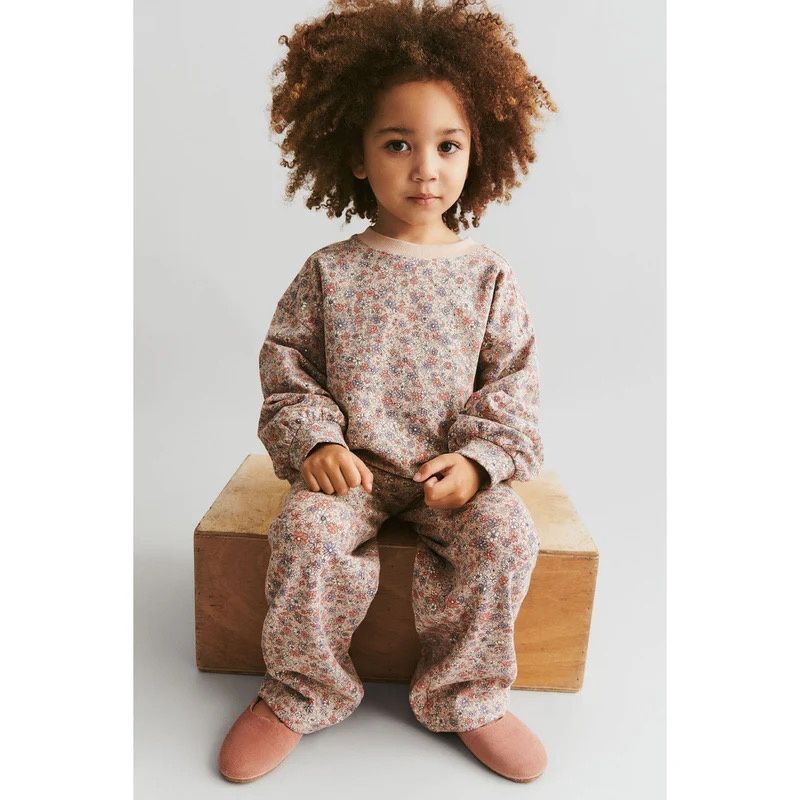 Wheat Sweatshirt Long Sleeve Lia Rose Dust Flowers