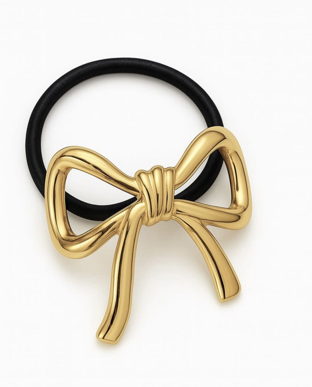 “Fonta” Bow Hair Elastic, Colour: Gold
