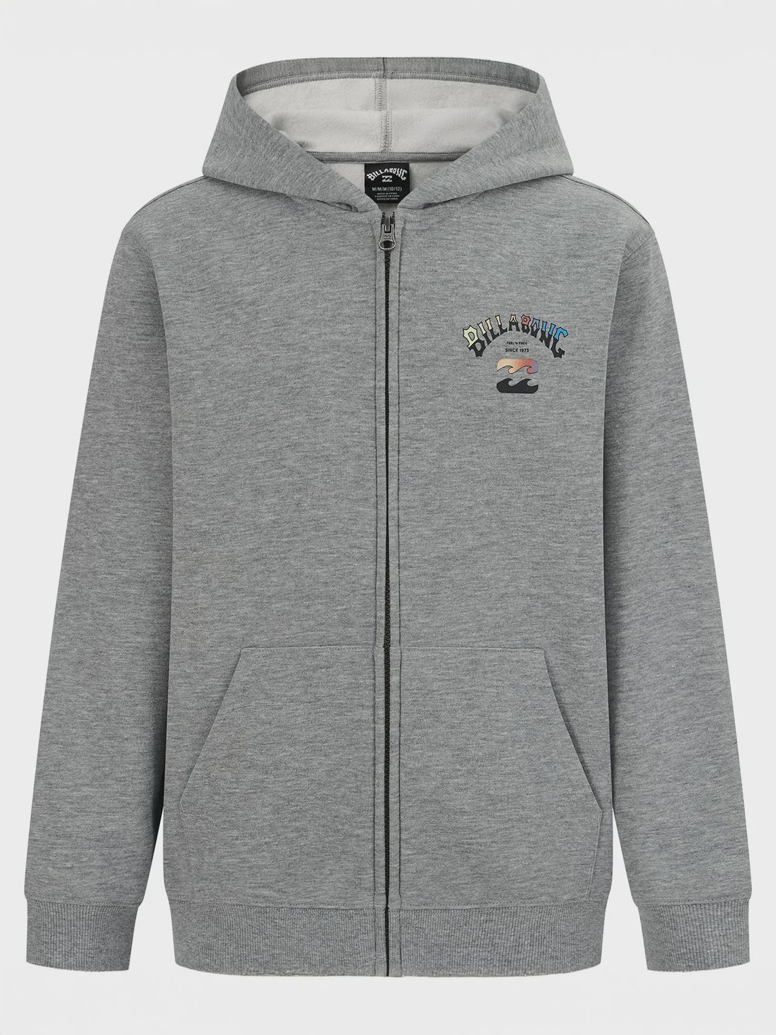 Boys Arch Fade FZ Hoodie in Grey Heather