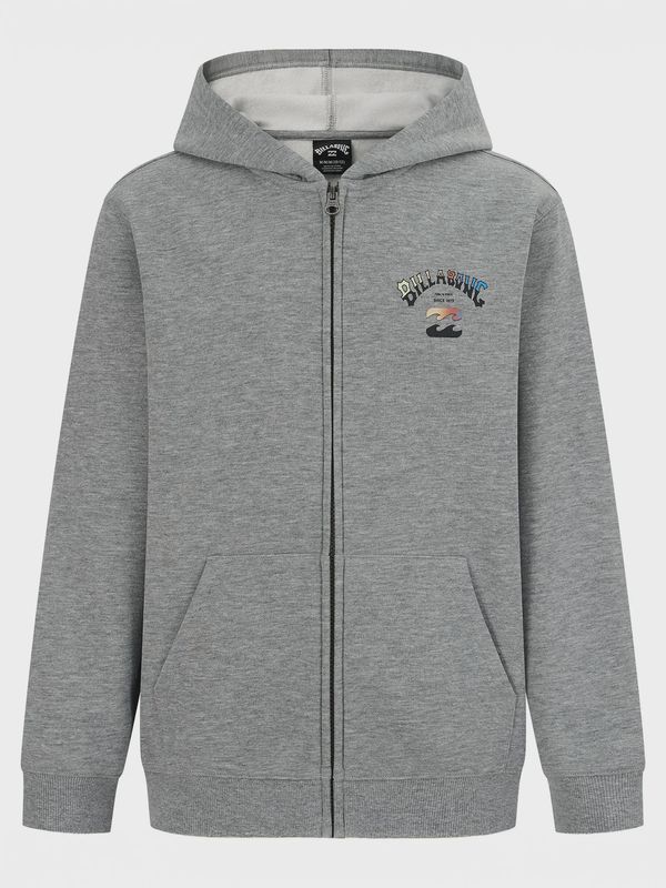 Boys Arch Fade FZ Hoodie in Grey Heather