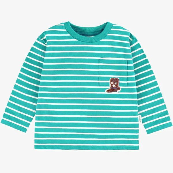 Souris mini aqua stripes cowboy boot long sleeve