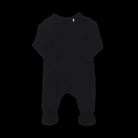 Modal zipper footie - Black