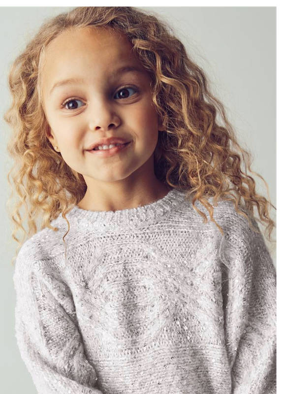 Grey Sequin Sweater - 4306