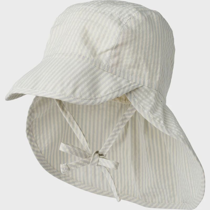 Wheat Summer Blue Stripe Sunhat