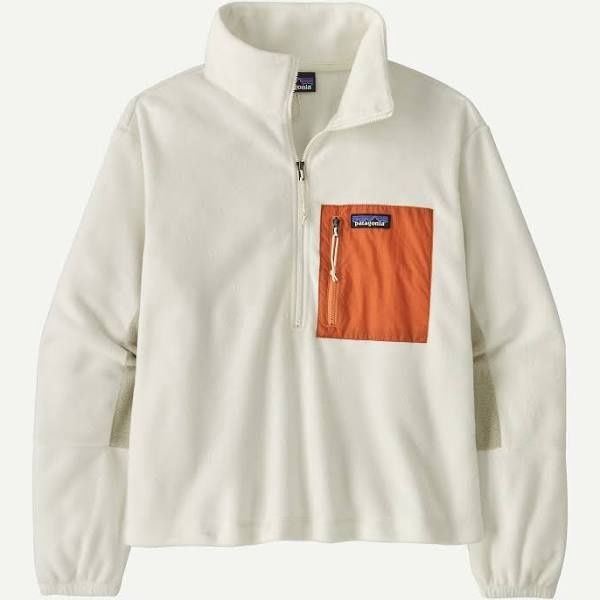 Patagonia/W’s Microdini 1/2 Zip P/O/ Birch White &amp; Rock Melon