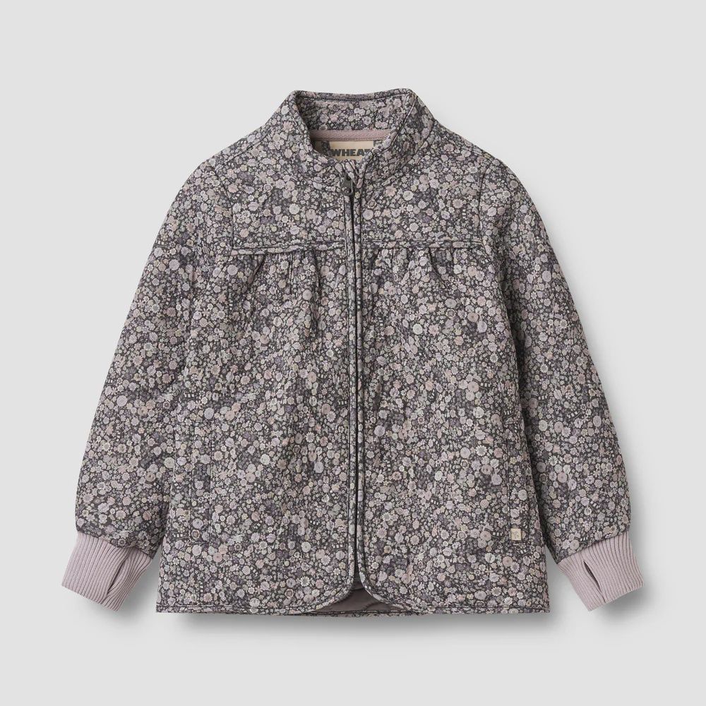 Wheat Infant Thermo Jacket Thilde In Black Sea Flowers, Size: 9m
