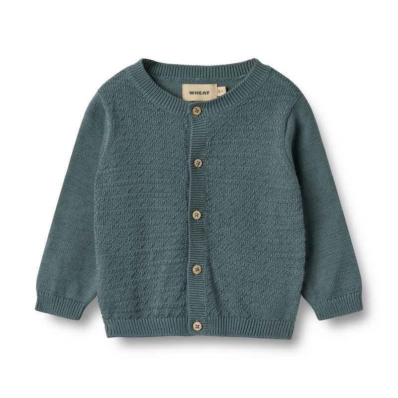 Wheat Knit Cardigan Bjorn in Stormy Weather