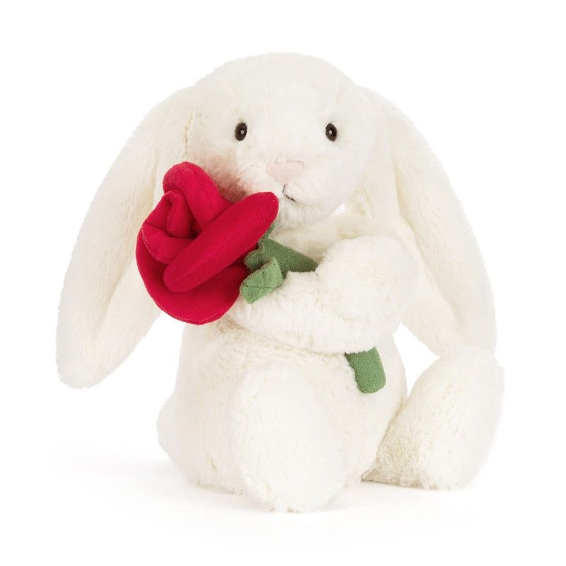 Jellycat Cream Bunny With Rose