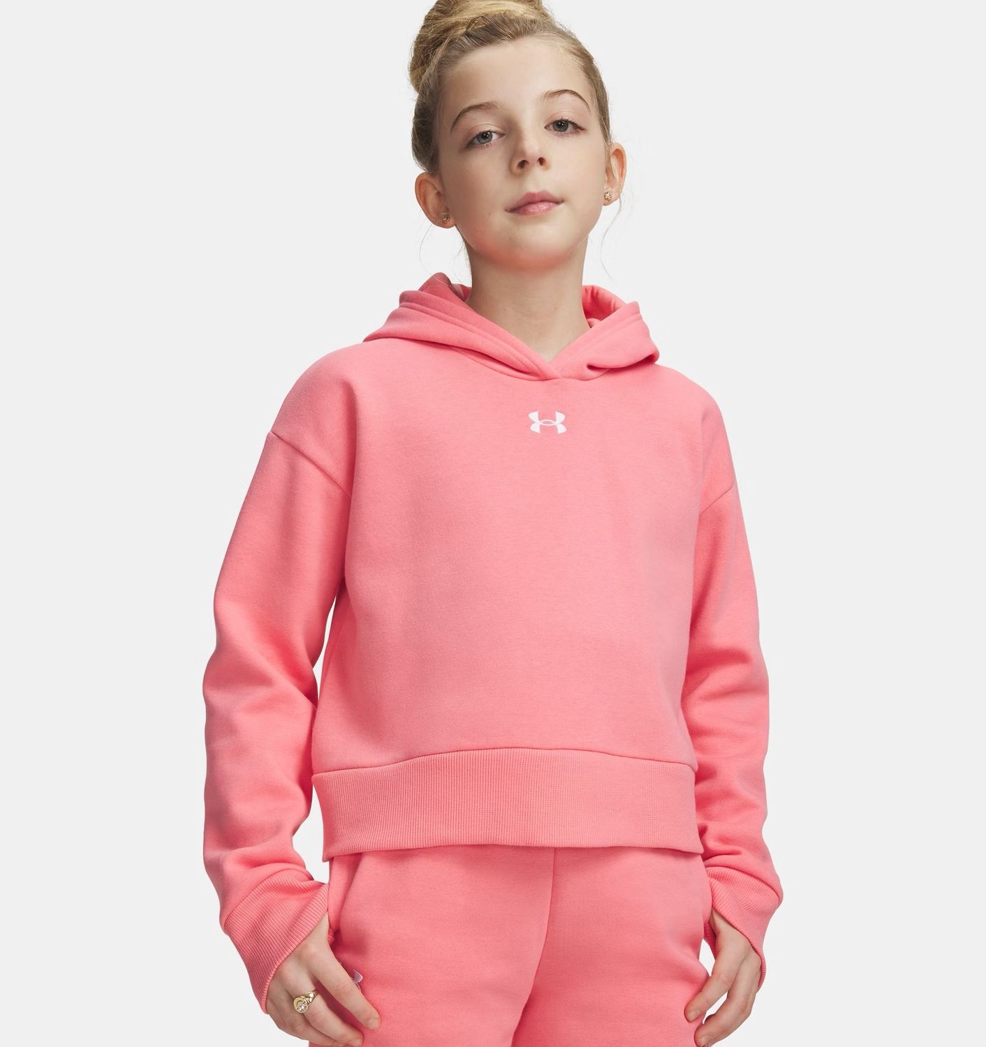 UA Rival Fleece Hoodie/PINK