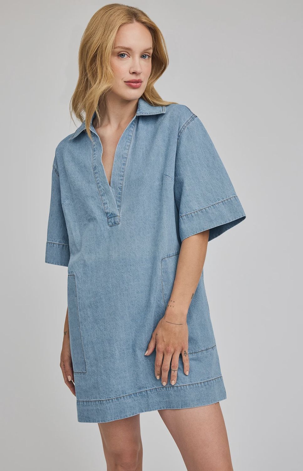 Gentle Fawn Dress/Evelina/Light Wash