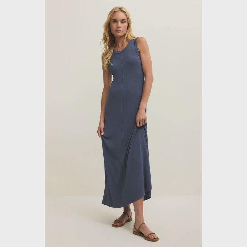Z Supply Linden Rib Maxi Dress/Indigo
