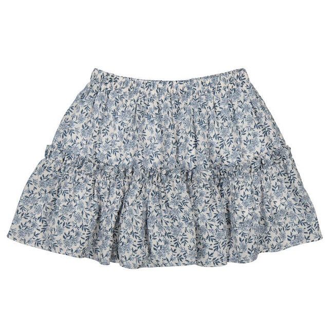 Mayoral 3903 Blue Floral Printed Dobby Skirt