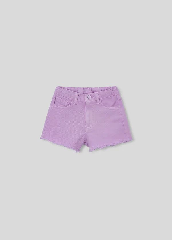 Mayoral 234 Girls Basic Twill Shorts in Lilac