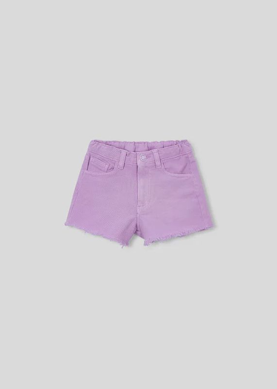 Mayoral 234 Girls Basic Twill Shorts in Lilac