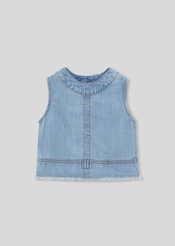 Mayoral 3030 Girls Light Wash Denim Top