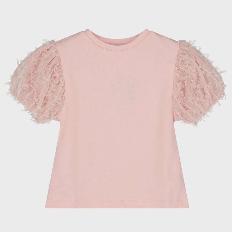 Mayoral 3001 Girls Blossom Pink Tulle Top