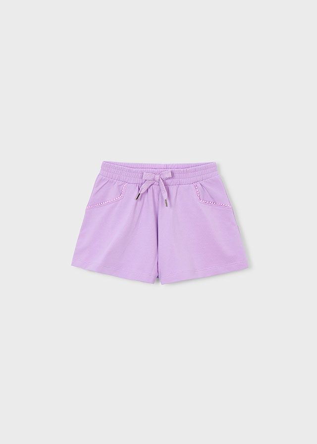 Mayoral 607 Girls Lilac Chenille Shorts